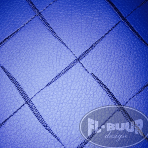 0031 Cobolt Blue Læderlook Med Mønster