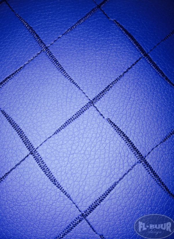 0031 Cobolt Blue Læderlook Med Mønster