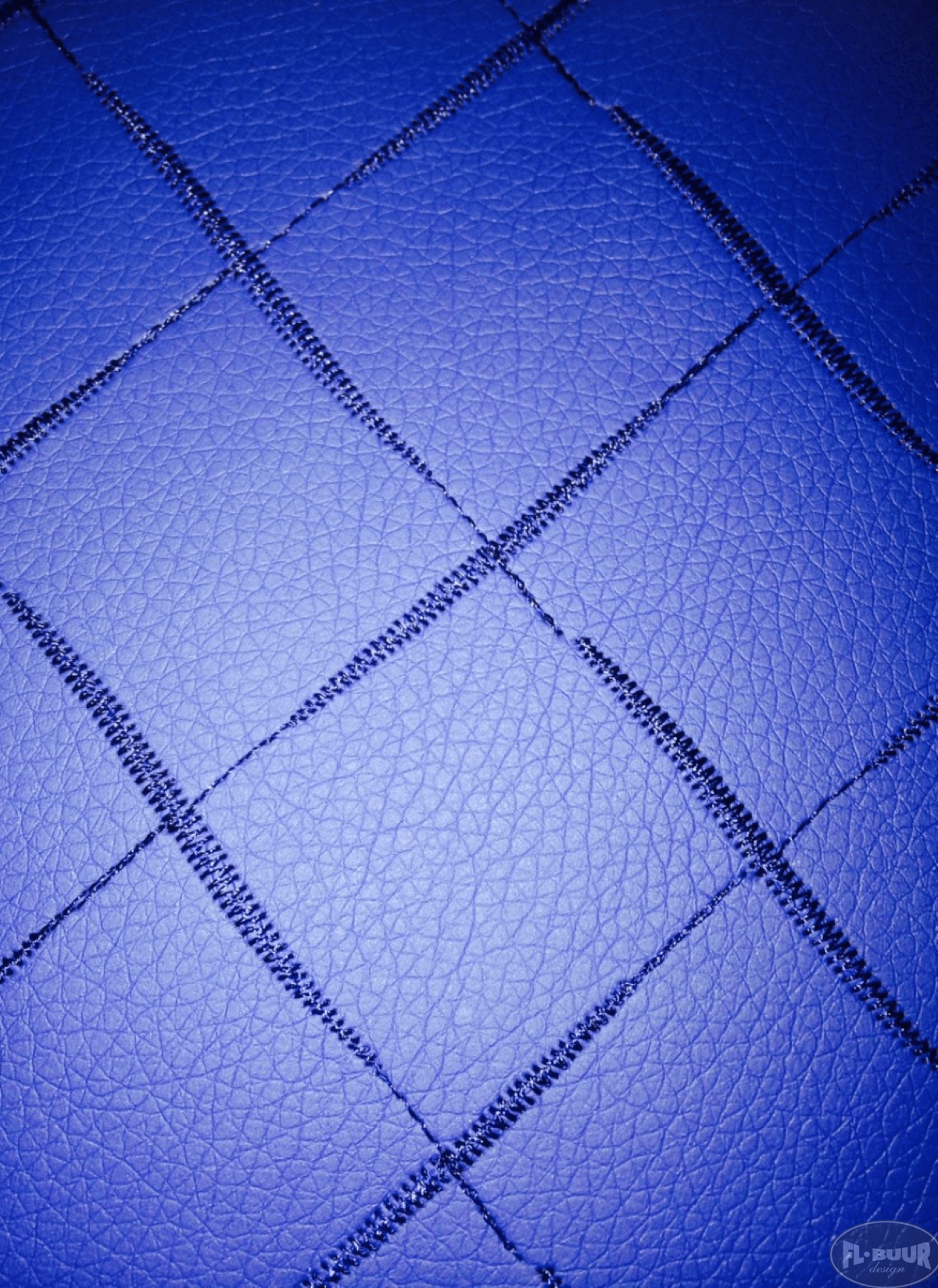 0031 Cobolt Blue læderlook med mønster