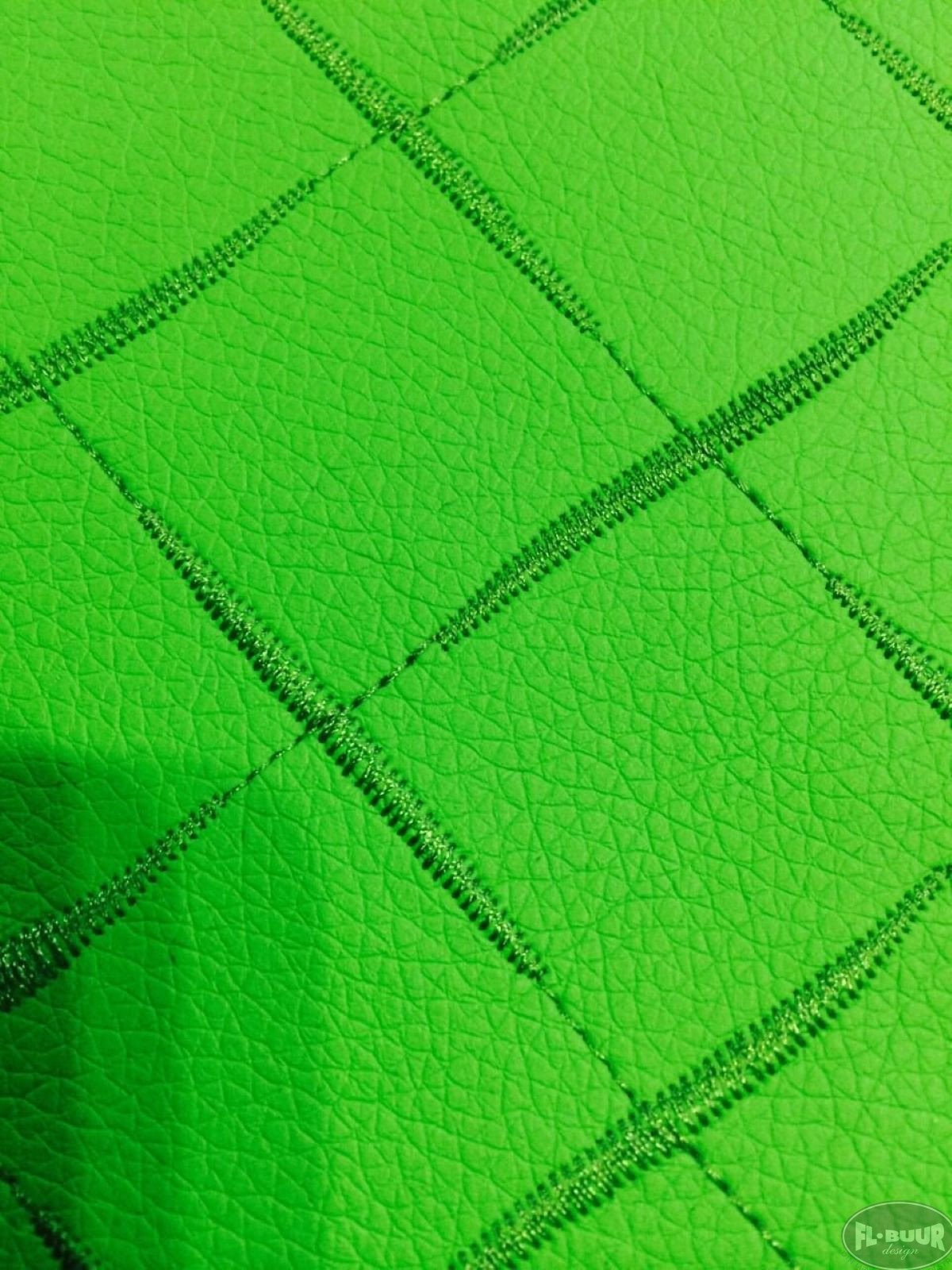 3011 Neongrøn læderlook med mønster