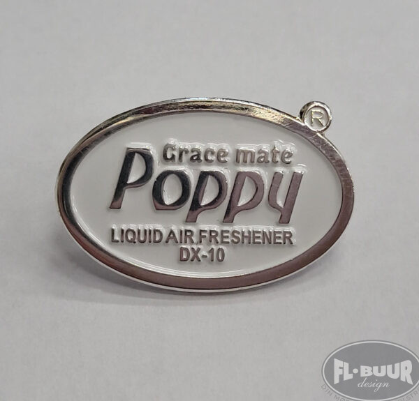Poppy Grace Mate Pin - Hvid Logo