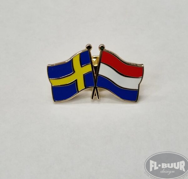 Sverige-Holland Flag Pin