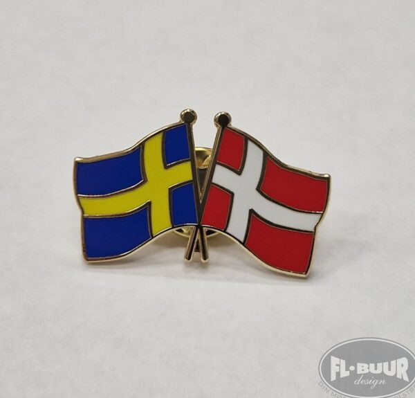 Sverige-Danmark Flag Pin