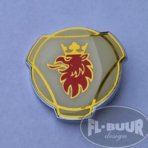 Scania Emblem - Griffen (Hvid/Rød/Guld)