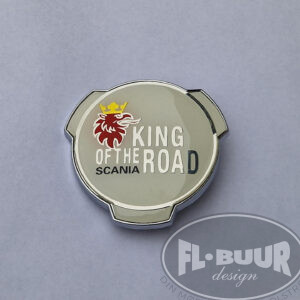Scania Emblem - King Of The Road (Hvid/Sølv)