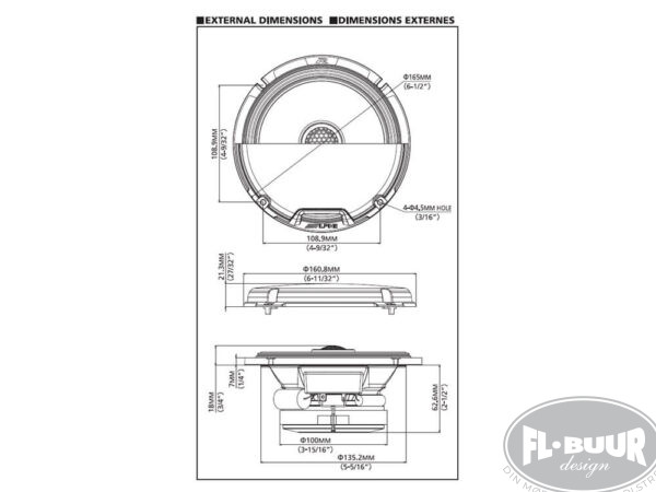 Alpine R2-S65 16,5cm. Coaxial Højtaler ekstra billede 6