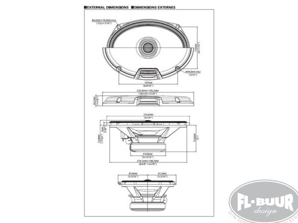 Alpine R2-S69 6X9" 2-Vejs Coaxial Højtaler ekstra billede 7